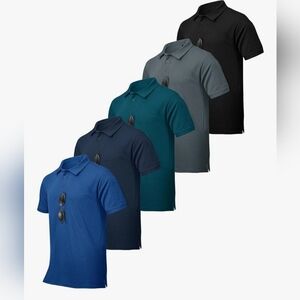 ZITY 5 Pack Tactical Polo Shirts Golf Shirt, Short Sleeve. New